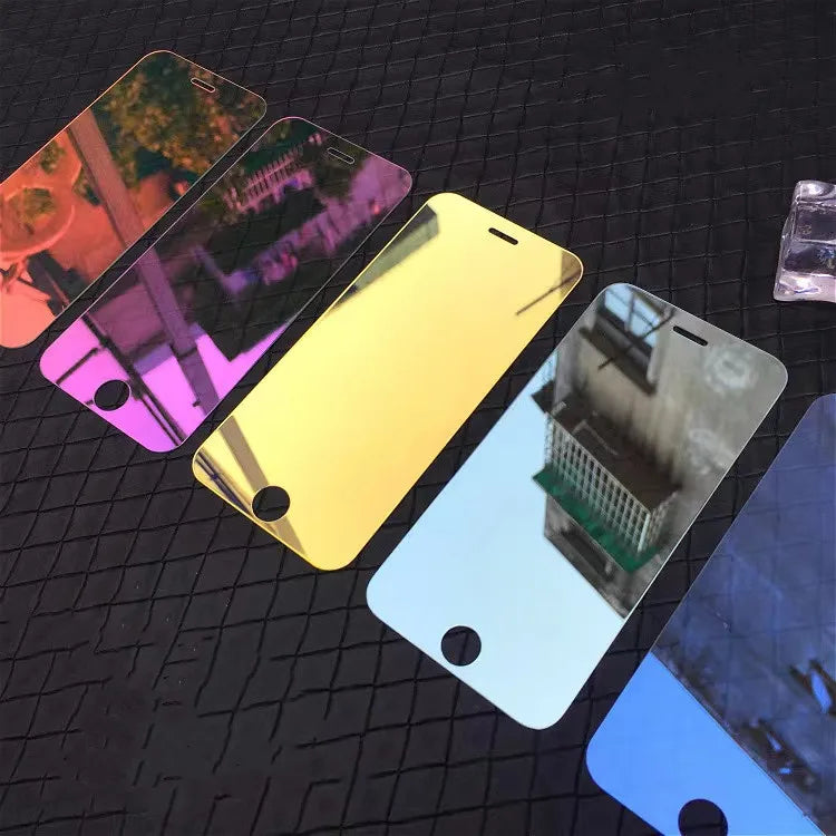 Luxury Colorful Mirror Tempered Glass For iPhone