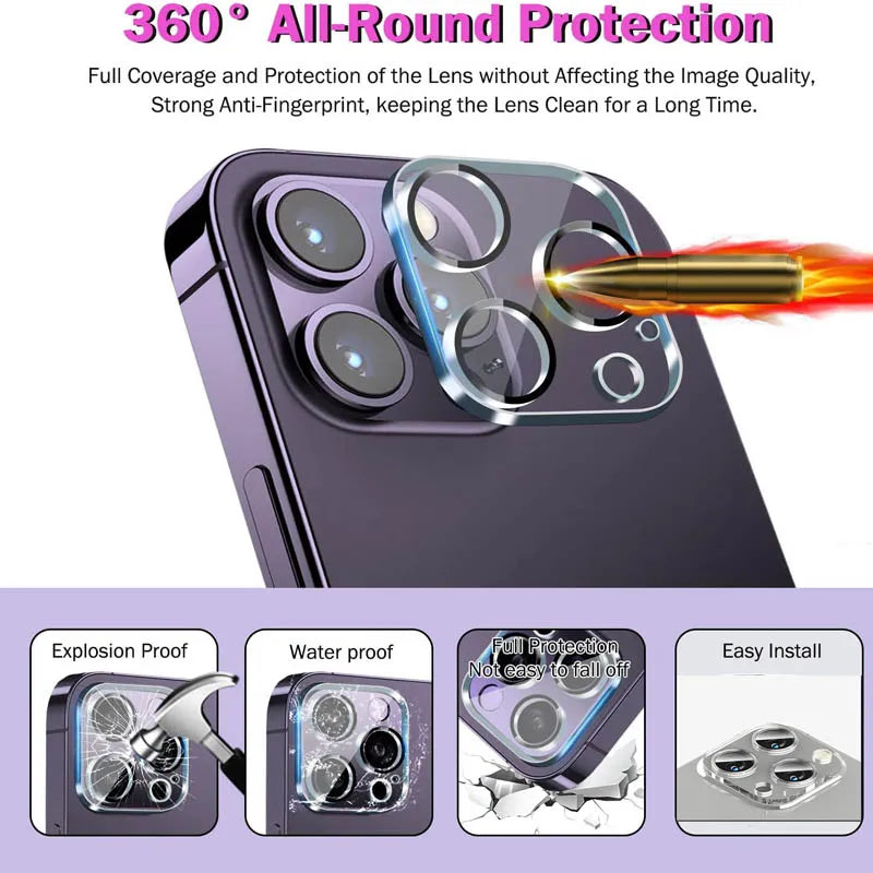 Protector Camera for iPhone 16 15 14 13 pro Max lens cover iPhone 14 Pro Camera glass for iPhone 15 pro camera protector iPhone 14 Pro Max accessories iPhone 15 Pro Max camera protection film iPhone 13 Pro