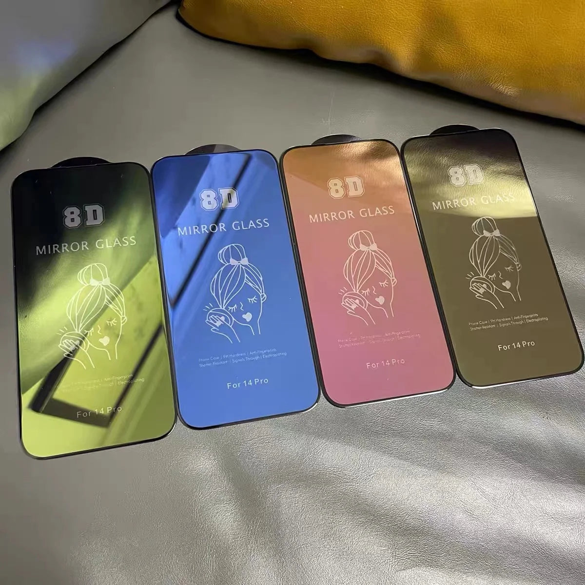 Luxury Colorful Mirror Tempered Glass For iPhone